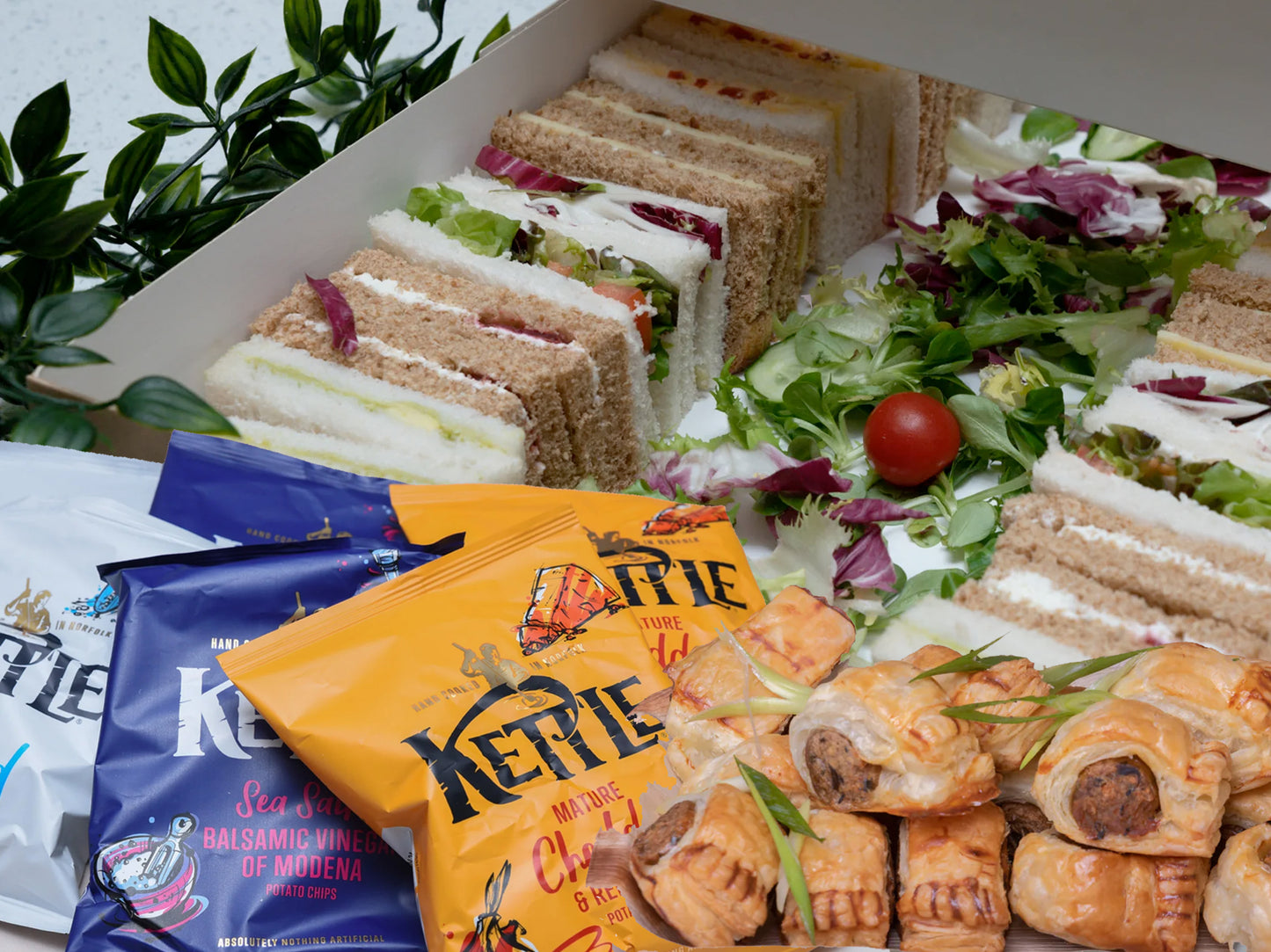 Lighter Lunch - Sandwich, Sausage Roll and Crisp Buffet